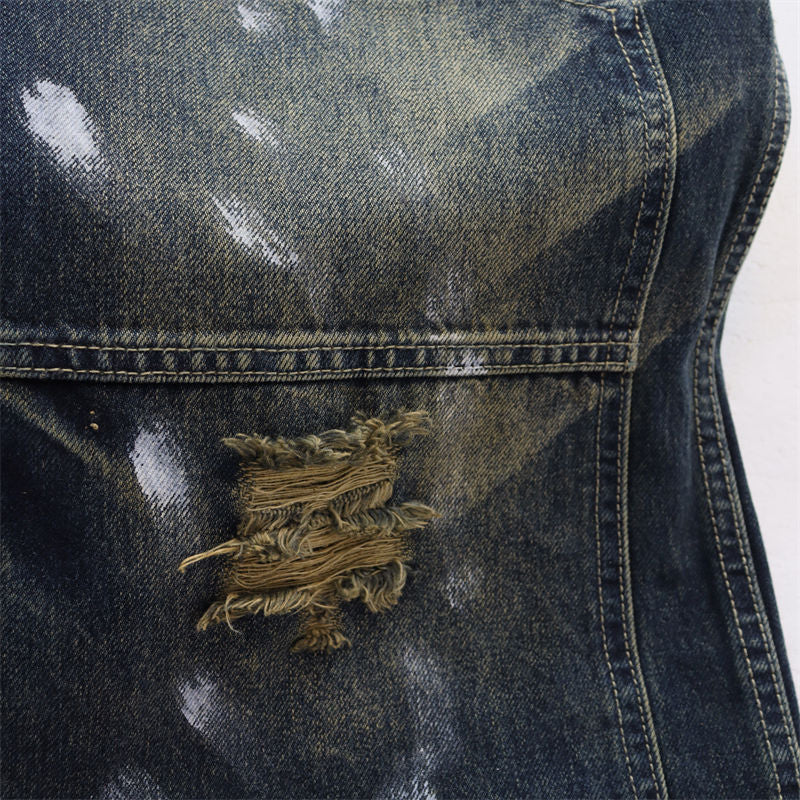VALLEY Embroidered Rhinestone Jeans #8253